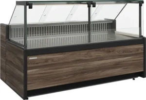 Витрина морозильная CARBOMA GC111 SL 2,0-1 газлифт 1008 темный дуб