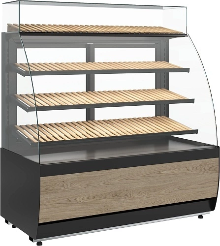Витрина хлебная CARBOMA K70 N 0,9-1 Light Bread Flandria 9005 — изображение 4