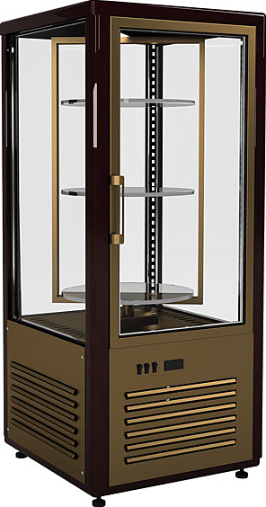 Витрина кондитерская Carboma D4 VM 120-2 (R120Cвр Люкс, коричнево-золотой)